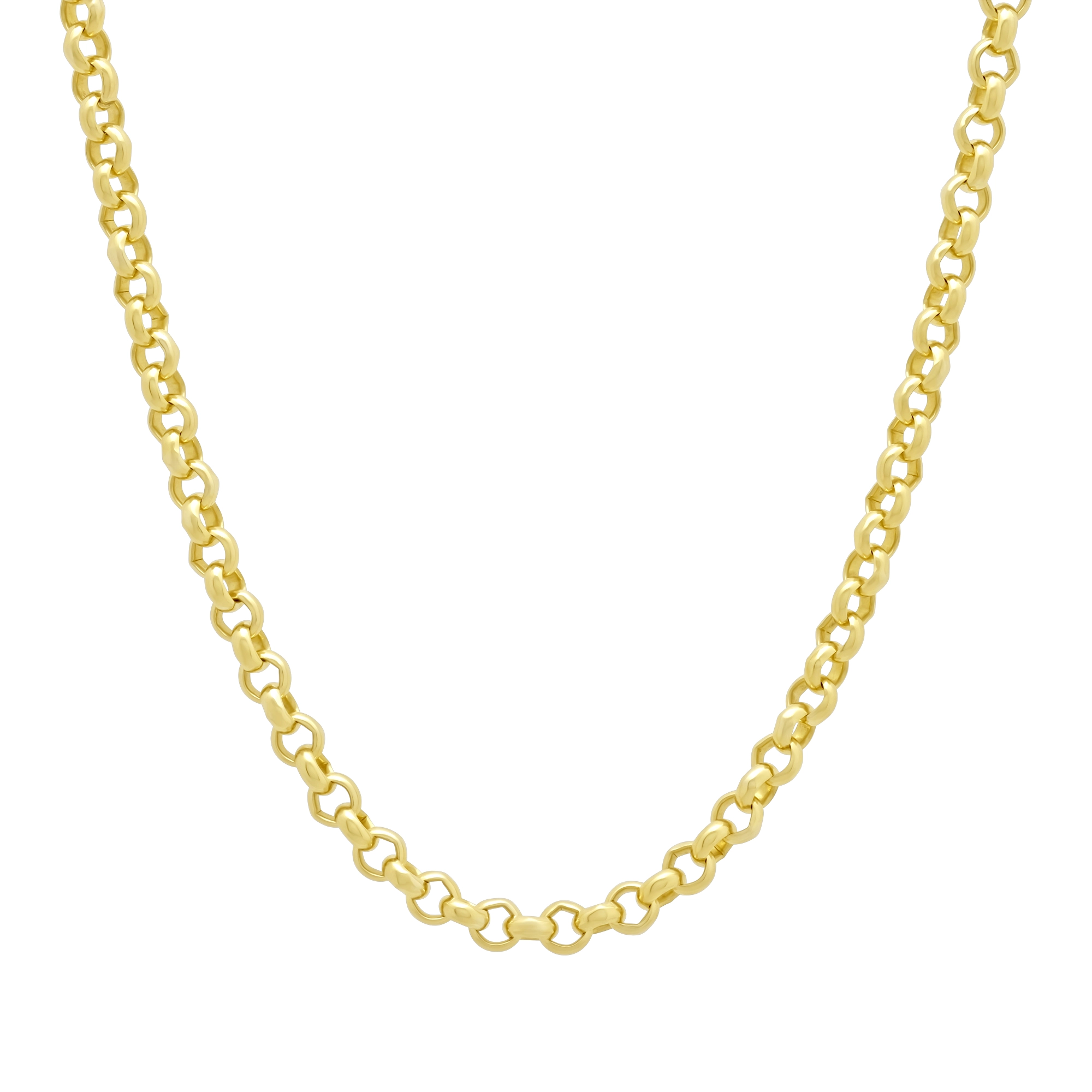 9ct Yellow Gold Belcher Chain 22" 5mm