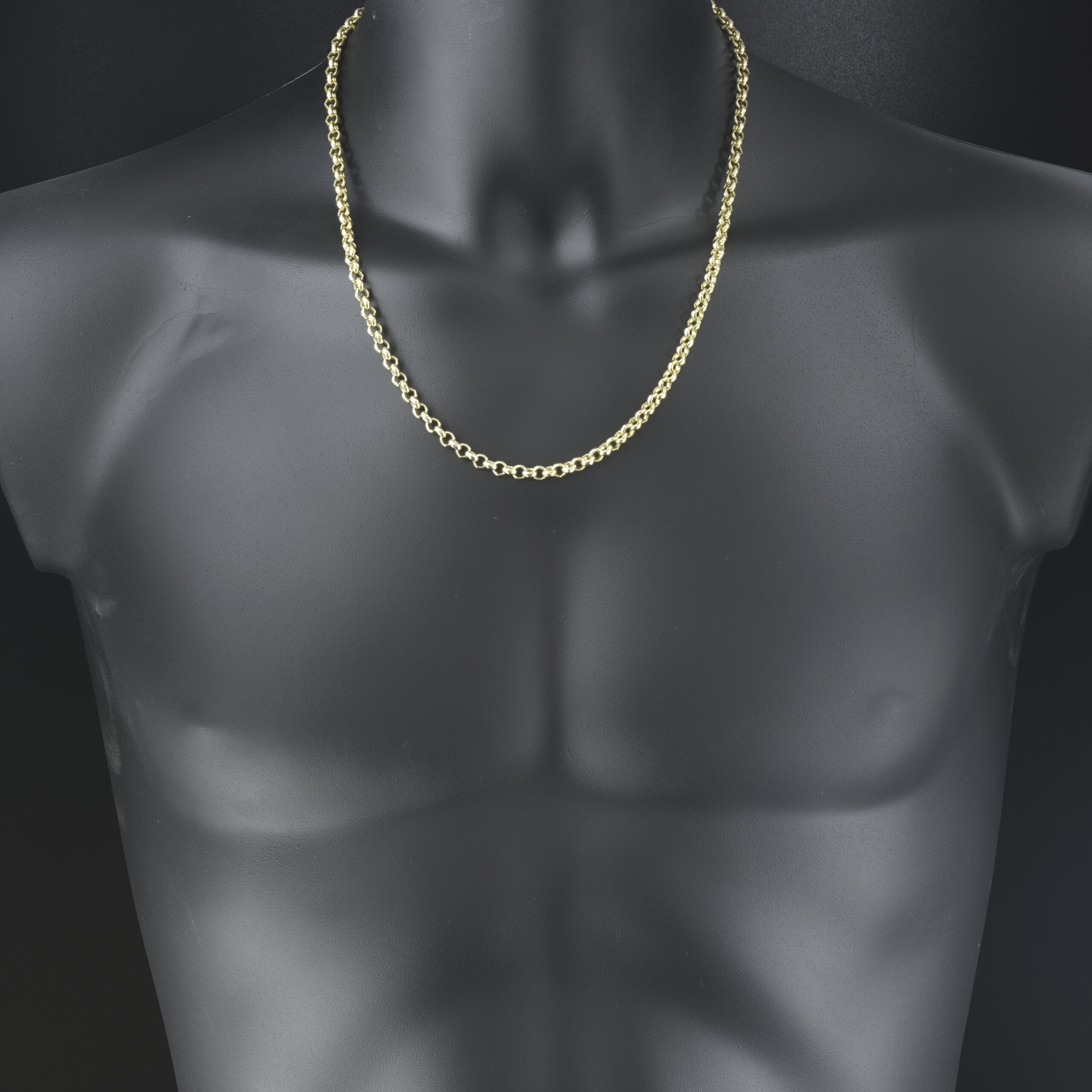 9ct Yellow Gold Belcher Chain 22" 5mm - Image 3