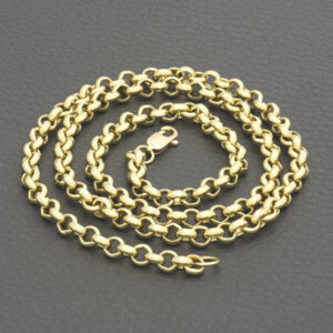 9ct Yellow Gold Belcher Chain 22&#8243; 5mm