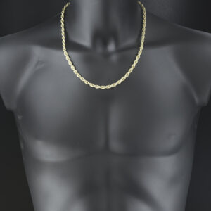 9ct Yellow Gold Rope Chain 22.5&#8243; 5.5mm