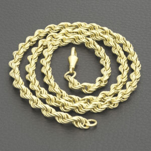 9ct Yellow Gold Rope Chain 22.5&#8243; 5.5mm