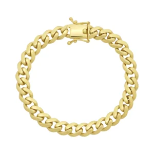 9ct Yellow Gold Cuban Bracelet 7” 7.5mm