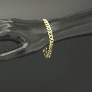 9ct Yellow Gold Cuban Bracelet 7&#8221; 7.5mm