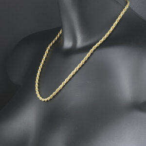 9ct Yellow Gold Rope Chain 20&#8243; 4.5mm