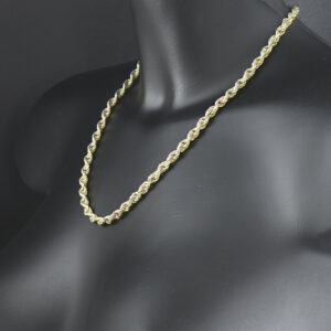 9ct Yellow Gold Rope Chain 20.5&#8243; 5.5mm