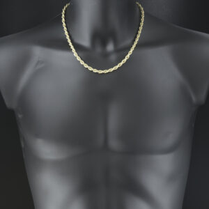 9ct Yellow Gold Rope Chain 20.5&#8243; 5.5mm