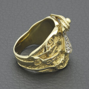 9ct Yellow Gold Gemstone Saddle Ring