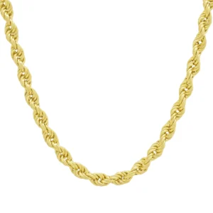 9ct Yellow Gold Rope Chain 20.5&#8243; 5.5mm