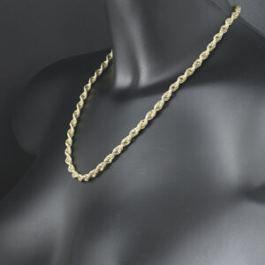 9ct Yellow Gold Rope Chain 20.5&#8243; 5.5mm