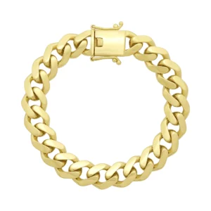 9ct Yellow Gold Cuban Bracelet 7″ 11mm