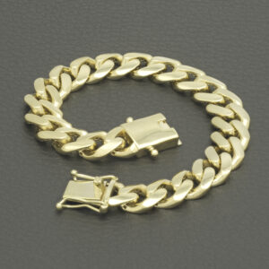 9ct Yellow Gold Cuban Bracelet 7&#8243; 11mm