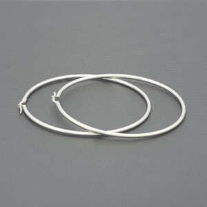 9ct White Gold Hoop Earrings