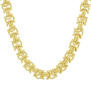 9ct Yellow Gold Byzantine Chain 22.5″ 10mm