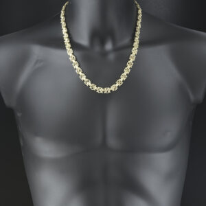 9ct Yellow Gold Byzantine Chain 22.5&#8243; 10mm