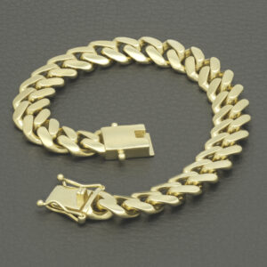 9ct Yellow Gold Cuban Bracelet 8&#8243; 11mm