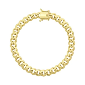 9ct Yellow Gold Cuban Bracelet 8&#8221; 7.5mm