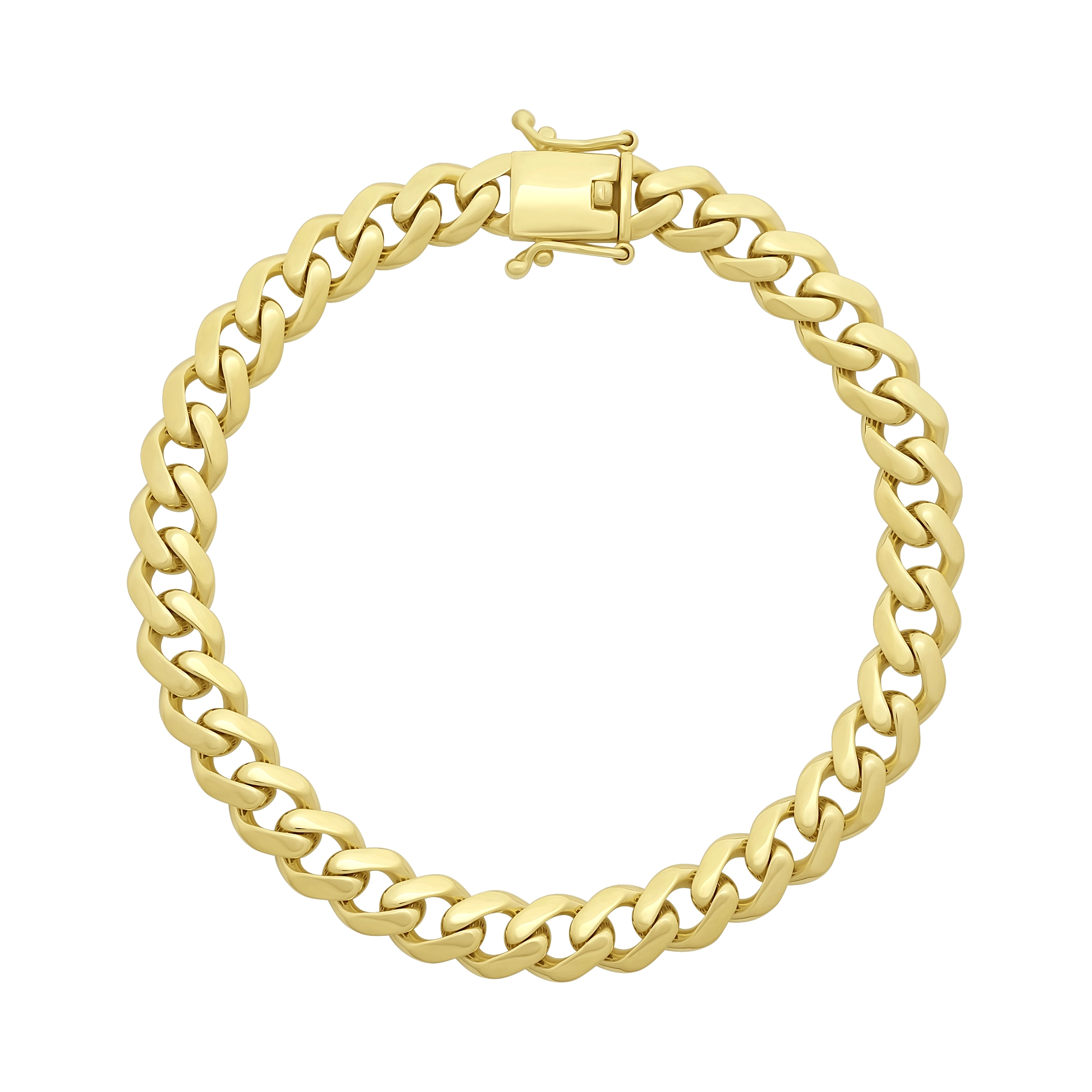 9ct Yellow Gold Cuban Bracelet 8'' 7.5mm