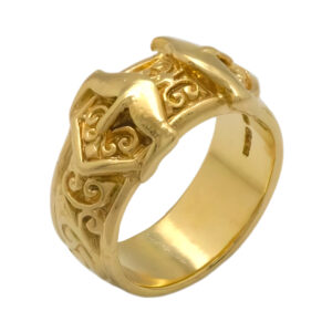 9ct Yellow Gold Buckle Ring