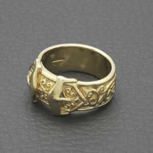 9ct Yellow Gold Buckle Ring
