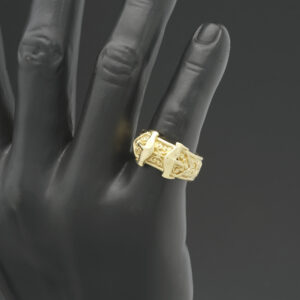 9ct Yellow Gold Buckle Ring
