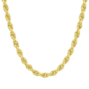 9ct Yellow Gold Rope Chain 20.5″ 5.5mm