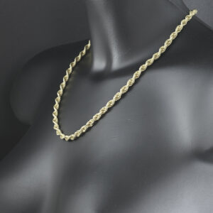 9ct Yellow Gold Rope Chain 20.5&#8243; 5.5mm