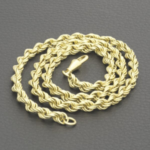 9ct Yellow Gold Rope Chain 20.5&#8243; 5.5mm
