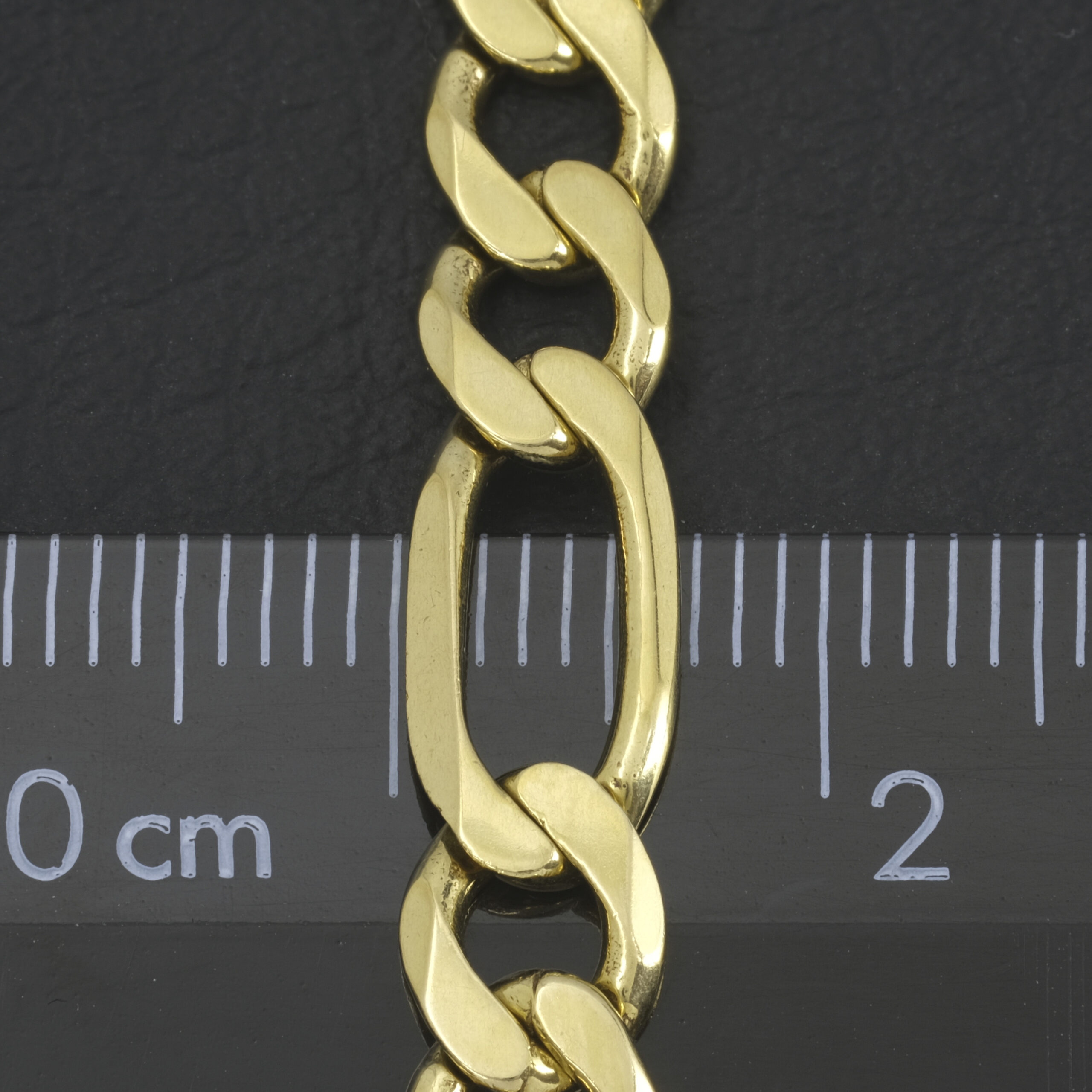 9ct Yellow Gold Figaro Chain 22.5" 6.5mm - Image 5