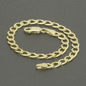 9ct Yellow Gold Curb Bracelet 7.5&#8243; 5mm