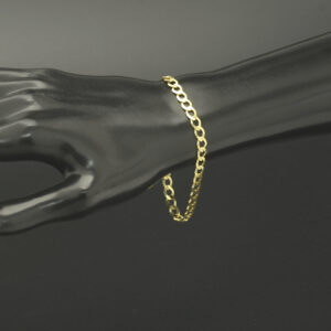 9ct Yellow Gold Curb Bracelet 7.5&#8243; 5mm