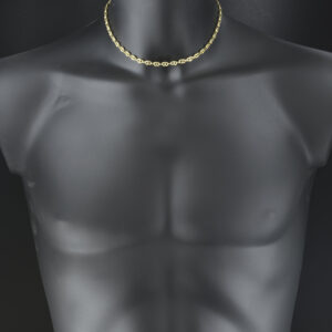 9ct Yellow Gold Fancy Link Chain 16&#8243; 5.5mm