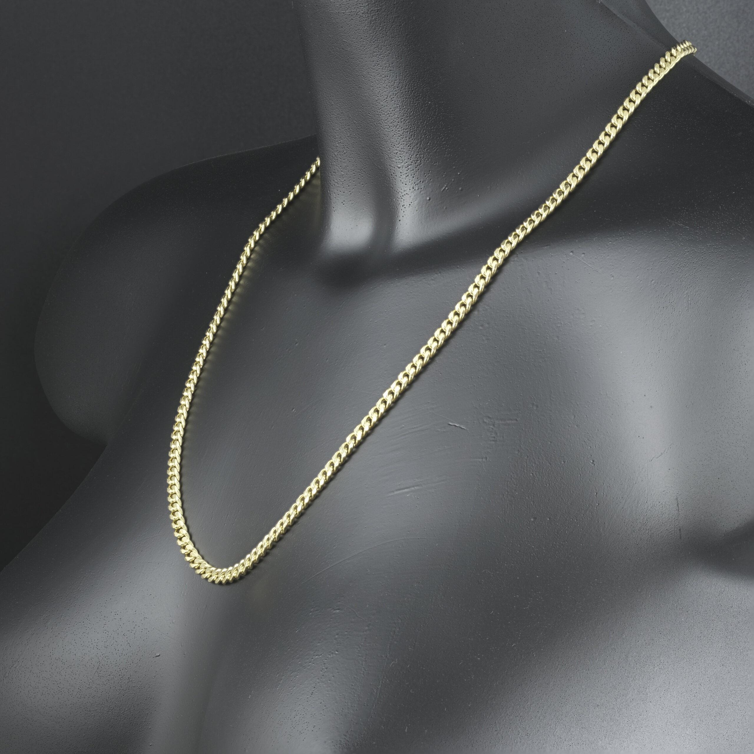 9ct Yellow Gold Curb Chain 22" 4.5mm - Image 4