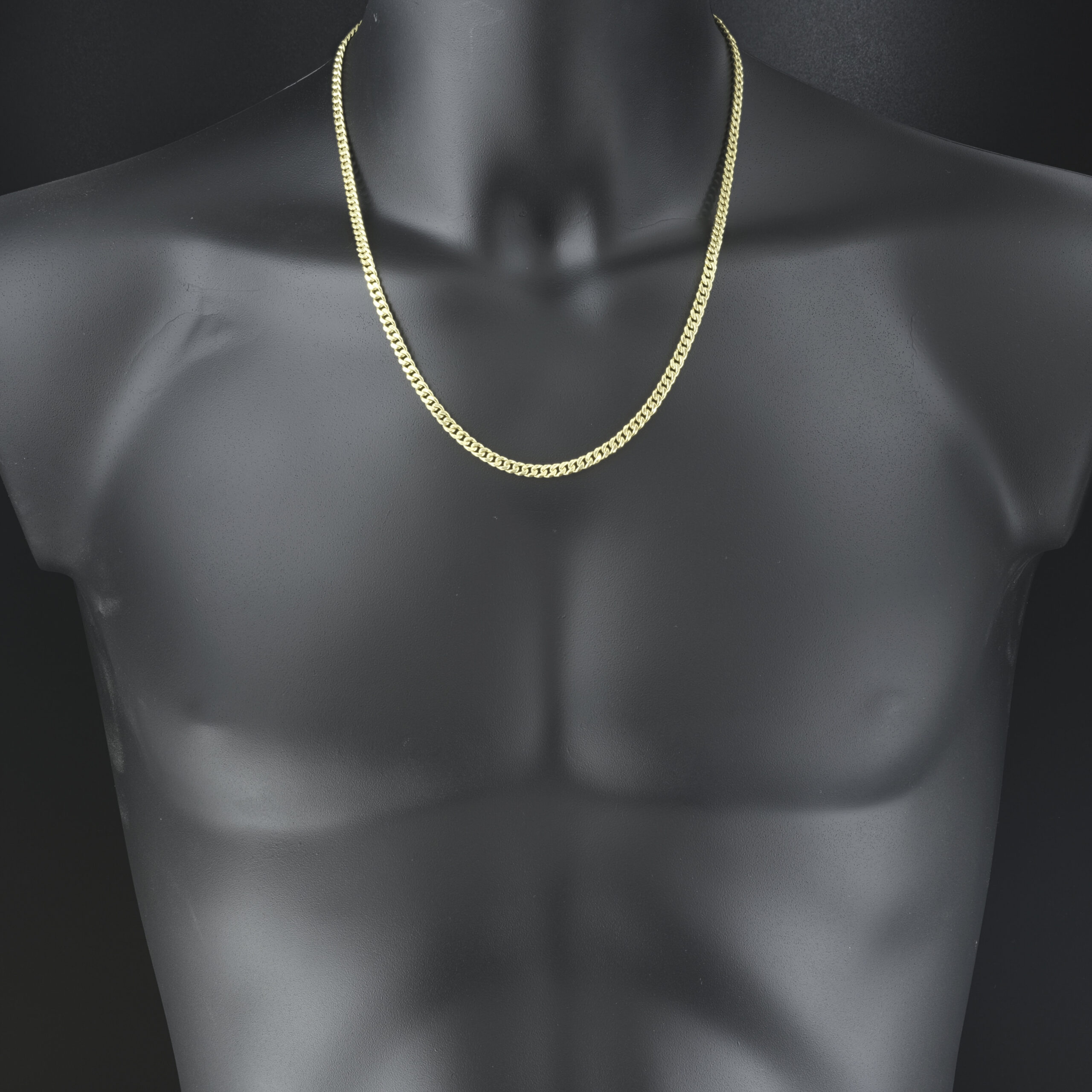 9ct Yellow Gold Curb Chain 22" 4.5mm - Image 3