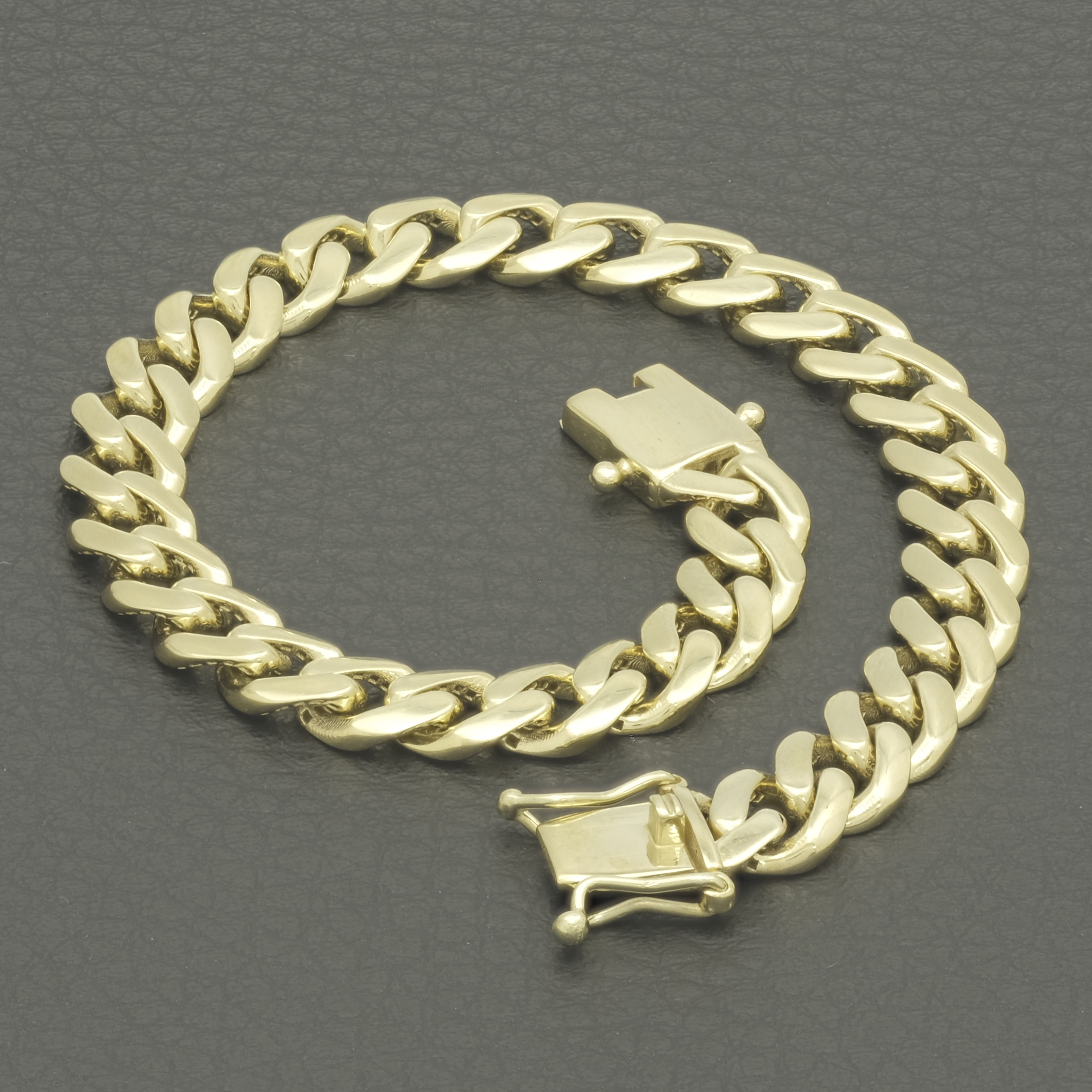 9ct Yellow Gold Cuban Bracelet 7.5'' 7.5mm - Image 4