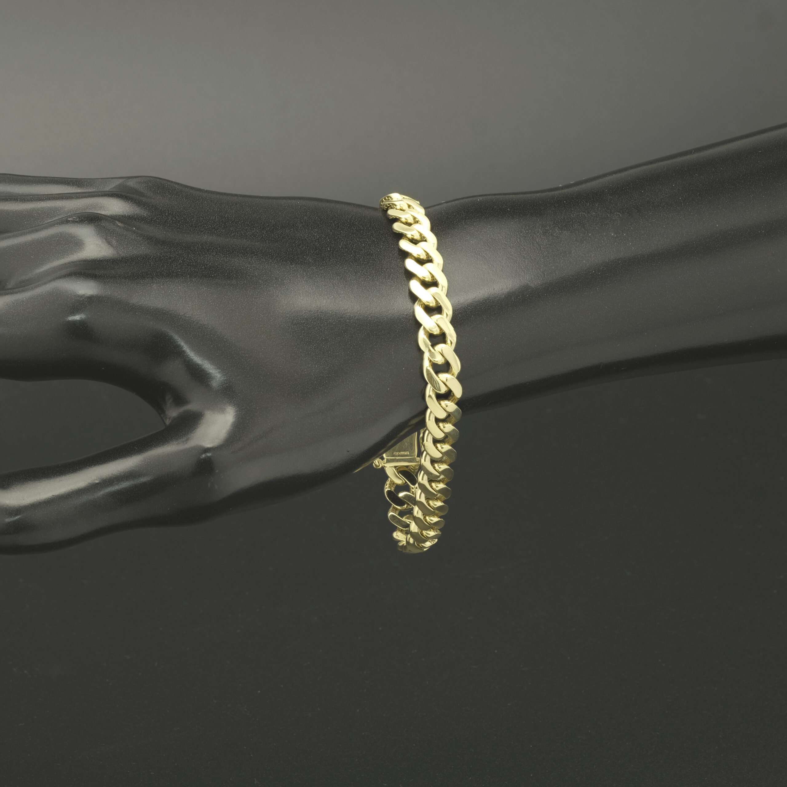 9ct Yellow Gold Cuban Bracelet 7.5'' 7.5mm - Image 3