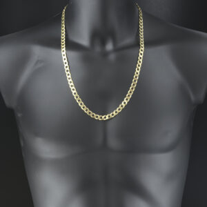 9ct Yellow Gold Curb Chain 26&#8243; 8mm