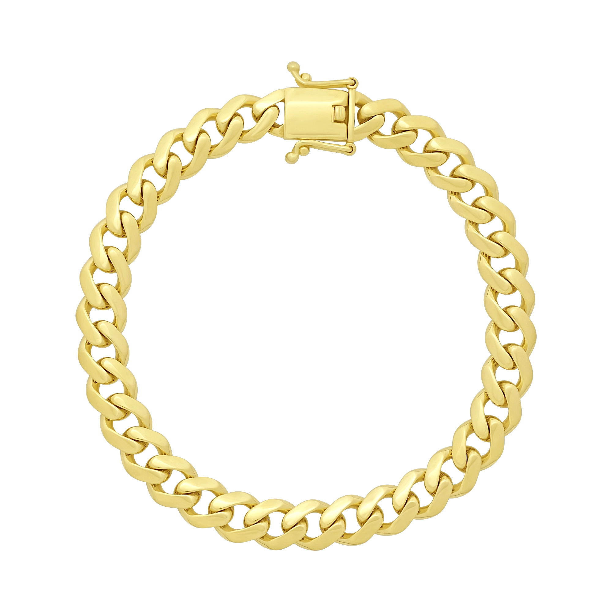 9ct Yellow Gold Cuban Bracelet 7.5'' 7.5mm