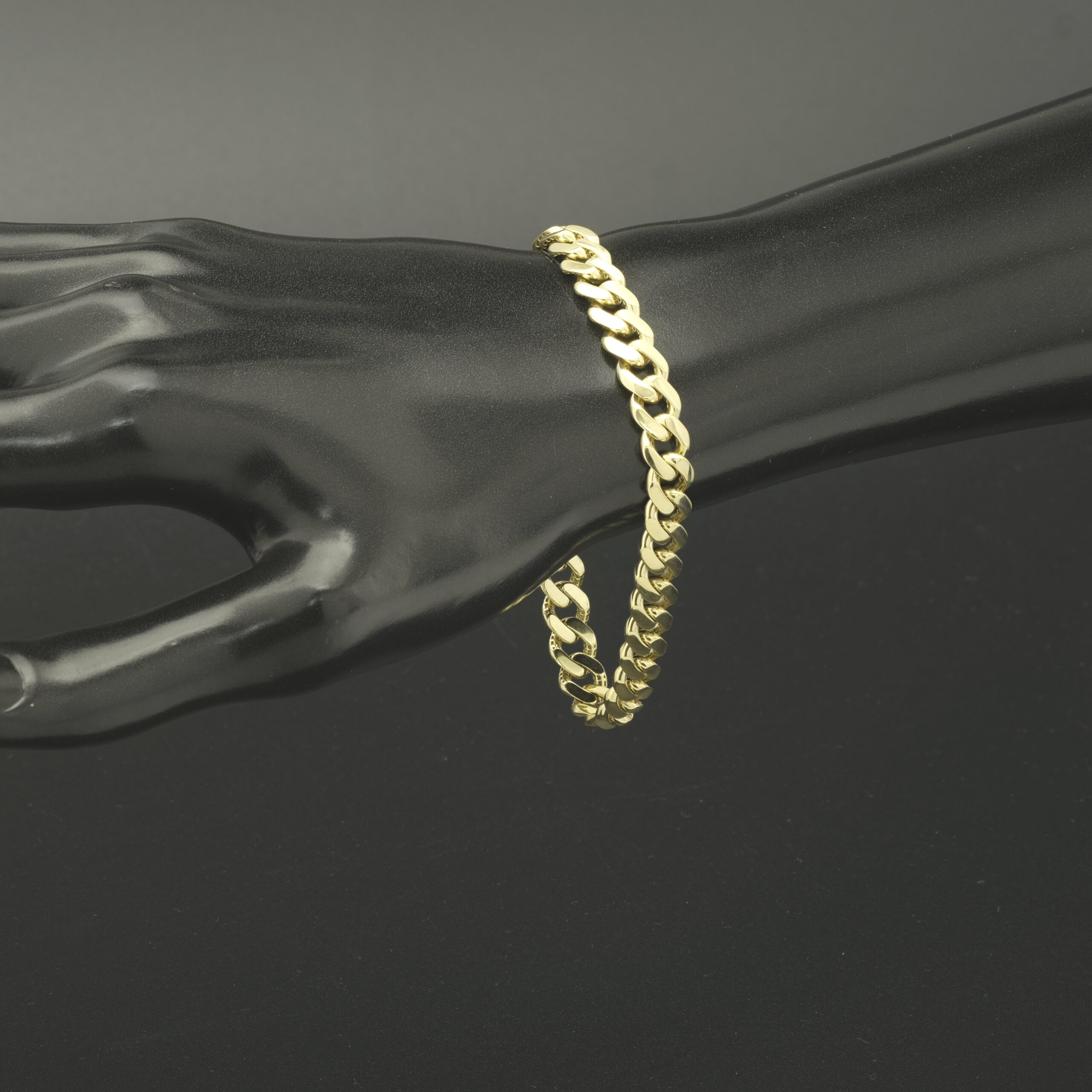 9ct Yellow Gold Cuban Bracelet 7.5'' 7.5mm - Image 3