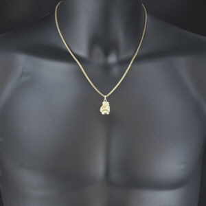 9ct Yellow Gold Franco Chain &#038; Boxing Glove Pendant 20&#8243; 2mm