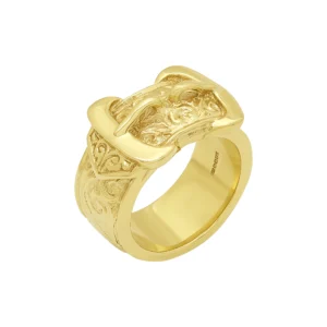 9ct Yellow Gold Buckle Ring