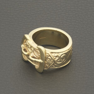 9ct Yellow Gold Buckle Ring