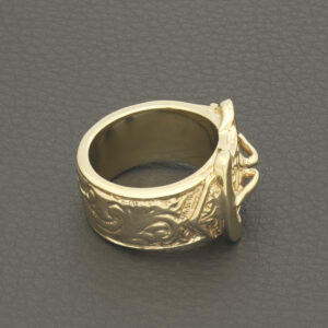 9ct Yellow Gold Buckle Ring