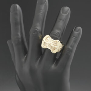 9ct Yellow Gold Buckle Ring