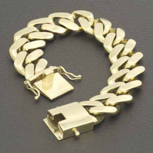 9ct Yellow Gold Cuban Bracelet 8&#8243; 19.5mm