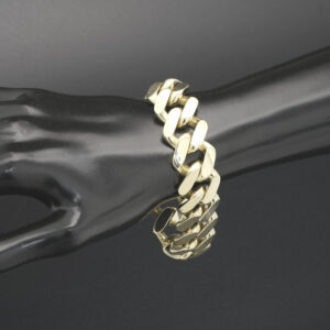 9ct Yellow Gold Cuban Bracelet 8&#8243; 19.5mm