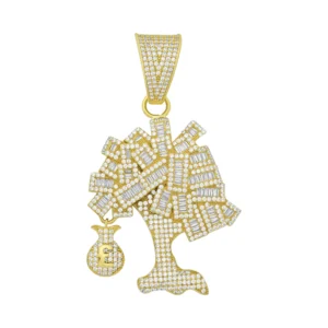 9ct Yellow Gold Gemstone Money Tree Pendant