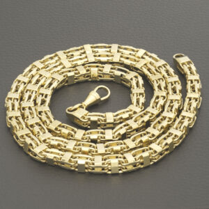 9ct Yellow Gold Cage Chain 35.5&#8243; 7.5mm