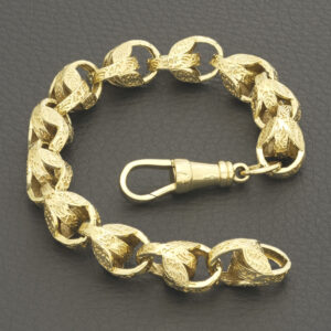 9ct Yellow Gold Tulip Bracelet 8.5&#8243; 11mm