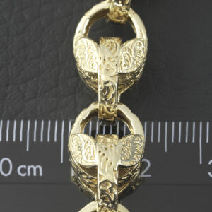 9ct Yellow Gold Tulip Bracelet 8.5&#8243; 11mm