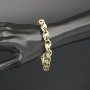 9ct Yellow Gold Tulip Bracelet 8.5&#8243; 11mm